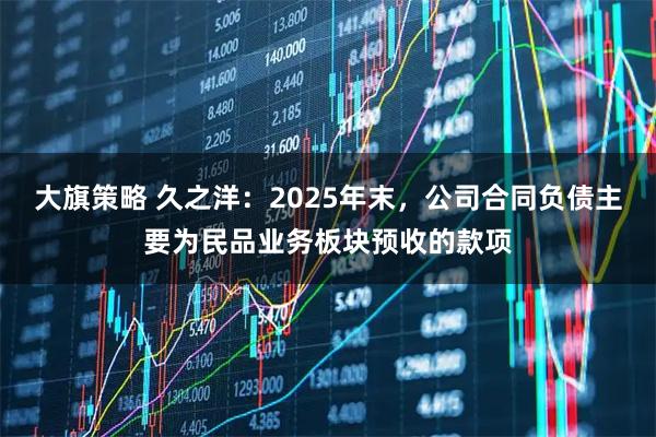 大旗策略 久之洋：2025年末，公司合同负债主要为民品业务板块预收的款项