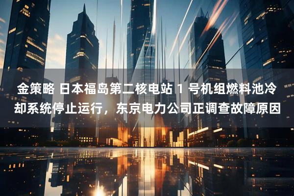 金策略 日本福岛第二核电站 1 号机组燃料池冷却系统停止运行，东京电力公司正调查故障原因